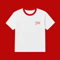 SHIRT WHITE / RED COLLAR